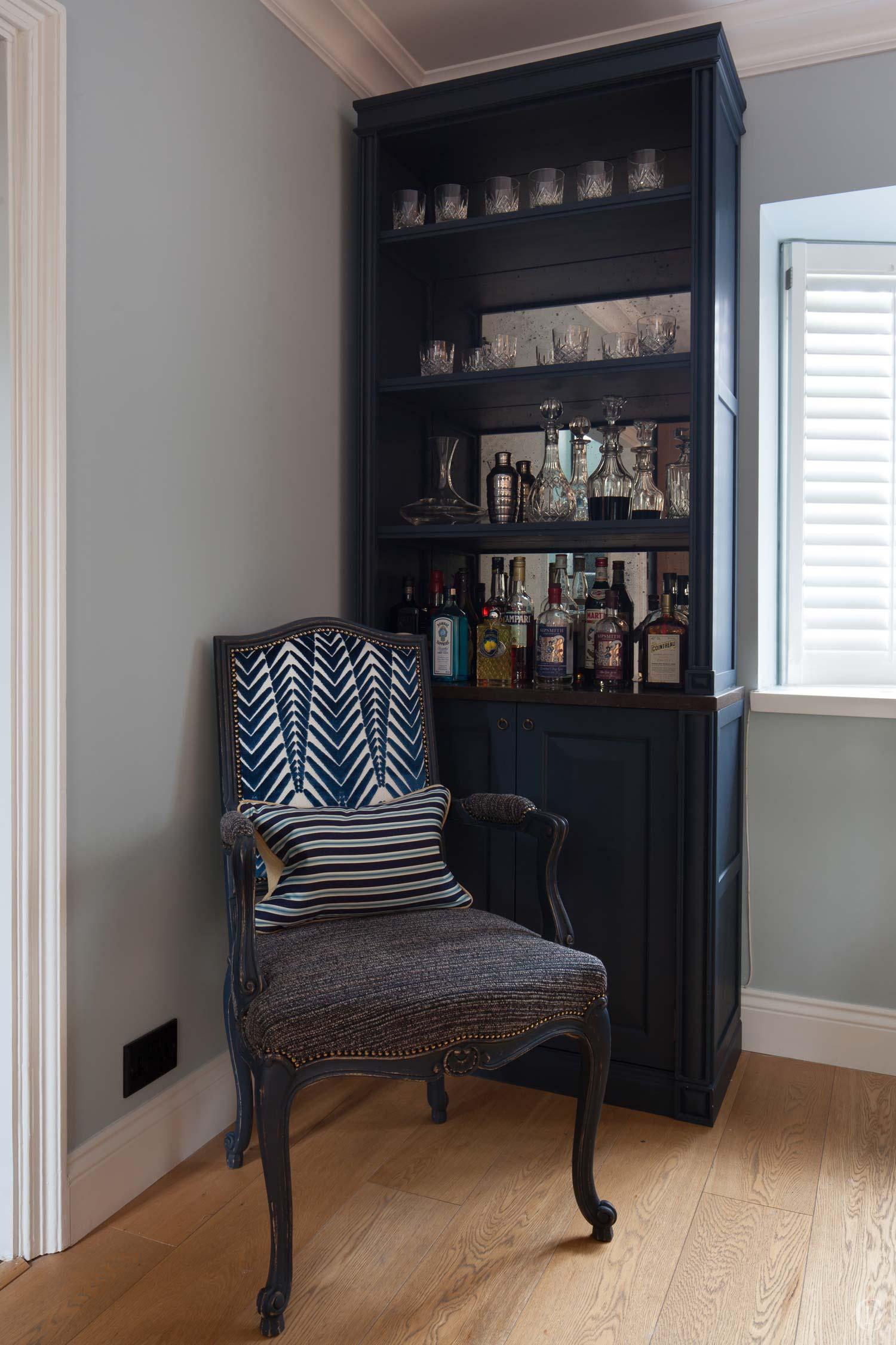 Detached Villa | Hampstead | Claudia Interiors Living Room | Chair in the corner of the room | Garden Suburb